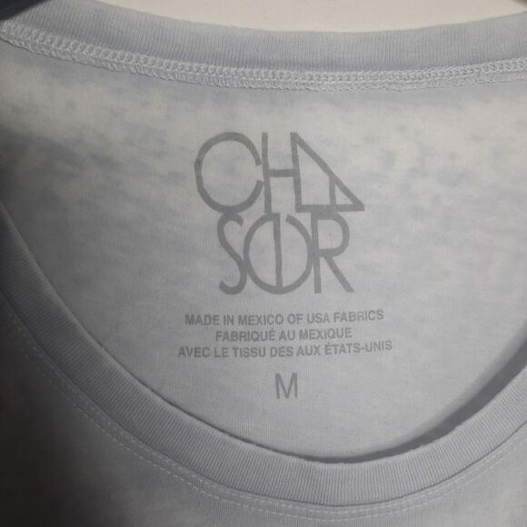 CHASER Love and Rock-N-Roll Tee in Cloud Size Medium NWOT Lightly Flawed - Picture 4 of 7